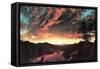 Secluded Landscape in the Sunset-Frederic Edwin Church-Framed Stretched Canvas