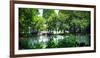 Secluded Stone Bridge Surrounded by Lush Landscape at West Lake, Hangzhou, Zhejiang, China-Andreas Brandl-Framed Photographic Print