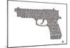 Second Amendment Gun Text (white) Poster-null-Mounted Poster