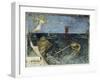 Second Angel with the Trumpet and the Agitation of the Sea from Apocalypse-Giusto De' Menabuoi-Framed Giclee Print