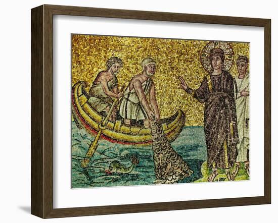 Second Apparition of Jesus Christ to Fishing Apostles on the Lake Galilee, Mosaic-null-Framed Giclee Print