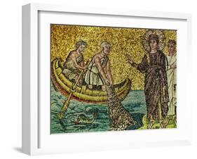 Second Apparition of Jesus Christ to Fishing Apostles on the Lake Galilee, Mosaic-null-Framed Giclee Print