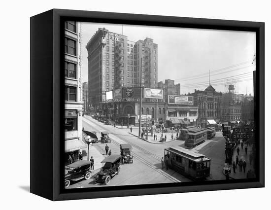 Second Avenue and Yesler Way, Seattle, 1916-Ashael Curtis-Framed Stretched Canvas