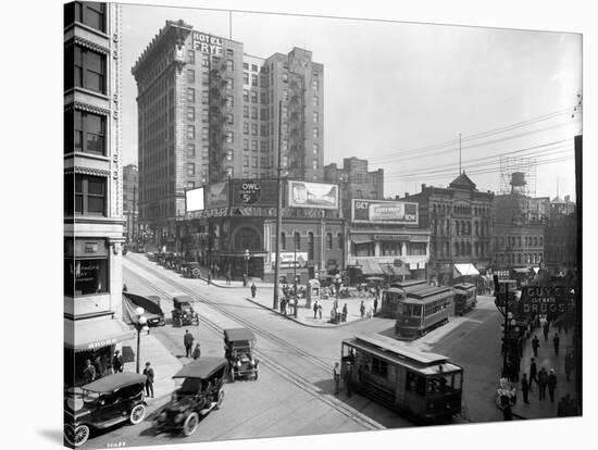 Second Avenue and Yesler Way, Seattle, 1916-Ashael Curtis-Stretched Canvas