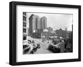 Second Avenue and Yesler Way, Seattle, 1916-Ashael Curtis-Framed Giclee Print