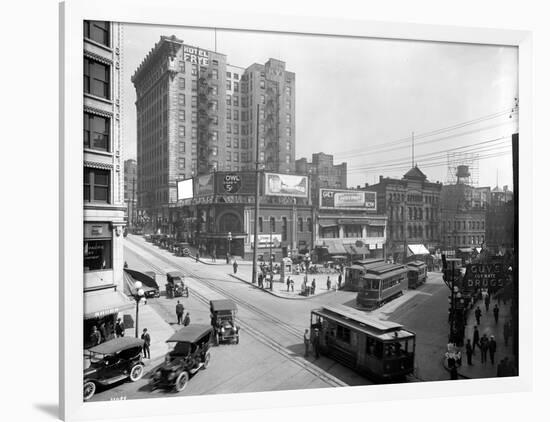 Second Avenue and Yesler Way, Seattle, 1916-Ashael Curtis-Framed Giclee Print