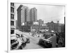 Second Avenue and Yesler Way, Seattle, 1916-Ashael Curtis-Framed Giclee Print