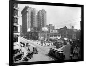 Second Avenue and Yesler Way, Seattle, 1916-Ashael Curtis-Framed Giclee Print