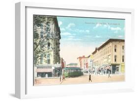 Second Avenue, Rock Island, Illinois-null-Framed Art Print