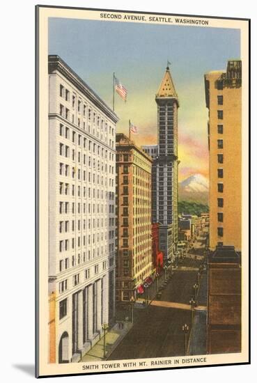 Second Avenue, Seattle, Washington-null-Mounted Art Print
