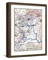 Second Battle of Bull Run - Civil War Panoramic Map-Lantern Press-Framed Art Print