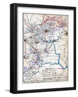 Second Battle of Bull Run - Civil War Panoramic Map-Lantern Press-Framed Art Print