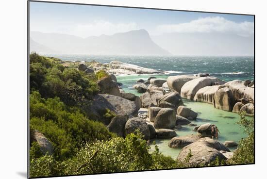 Second Beach at High Tide with Boulders Visible, Boulders Beach National Park, Simonstown-Kimberly Walker-Mounted Photographic Print