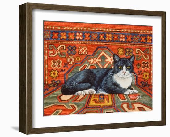 Second Carpet-Cat-Patch, 1992-Ditz-Framed Giclee Print