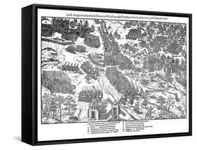 Second Charge at the Battle of Dreux, French Religious Wars, 19 December 1562-Jacques Tortorel-Framed Stretched Canvas