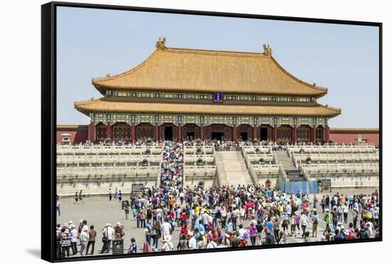 Second Courtyard and Hall of Supreme Harmony Forbidden City, Beijing China-Michael DeFreitas-Framed Stretched Canvas