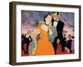 Second Elopement  - Saturday Evening Post "Leading Ladies", August 8, 1953 pg.24-Robert Meyers-Framed Giclee Print