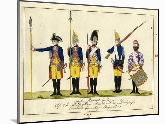 Second Guard Regiment, C.1784-J. H. Carl-Mounted Giclee Print