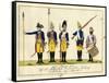 Second Guard Regiment, C.1784-J. H. Carl-Framed Stretched Canvas