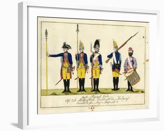 Second Guard Regiment, C.1784-J. H. Carl-Framed Giclee Print