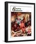 "Second Helping," Country Gentleman Cover, September 1, 1947-Lealand Gustavson-Framed Giclee Print