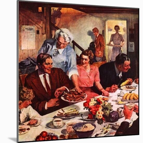"Second Helping,"September 1, 1947-Lealand Gustavson-Mounted Giclee Print