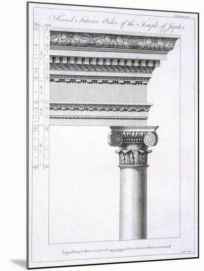 Second Interior Order of the Temple of Jupiter-Robert Adam-Mounted Giclee Print