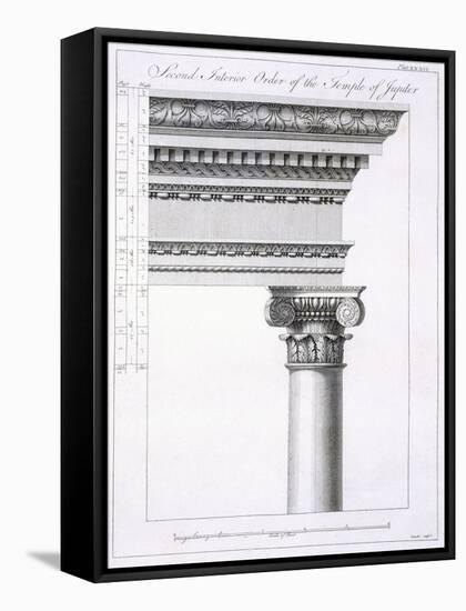 Second Interior Order of the Temple of Jupiter-Robert Adam-Framed Stretched Canvas