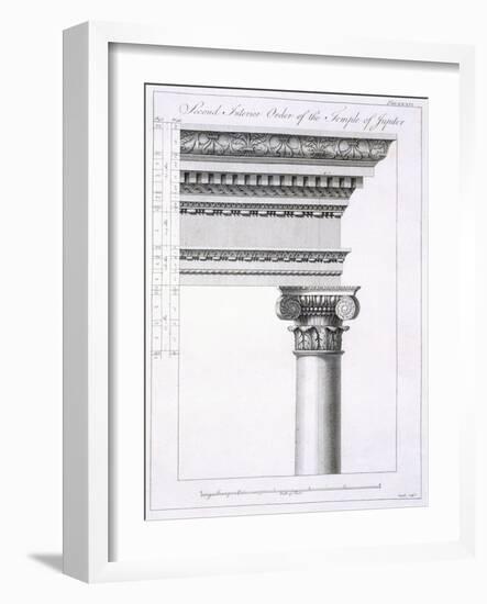 Second Interior Order of the Temple of Jupiter-Robert Adam-Framed Giclee Print