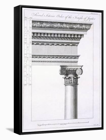 Second Interior Order of the Temple of Jupiter-Robert Adam-Framed Stretched Canvas
