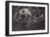 Second Lieutenant Cecil Calvert Unearths and Rescues Two Men from a Mine Gallery-H. Ripperger-Framed Giclee Print