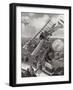 Second Lieutenant L a Strange Bombing the Railway Junction at Courtrai, Belgium, World War I-W. Avis-Framed Giclee Print