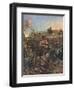 Second-Lieutenant Throssell Holding Part of a Captured Turkish Trench Against the Enemy-null-Framed Giclee Print