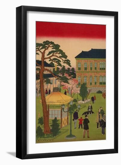 Second National Industrial Exhibition at Ueno Park No.1-Ando Hiroshige-Framed Art Print