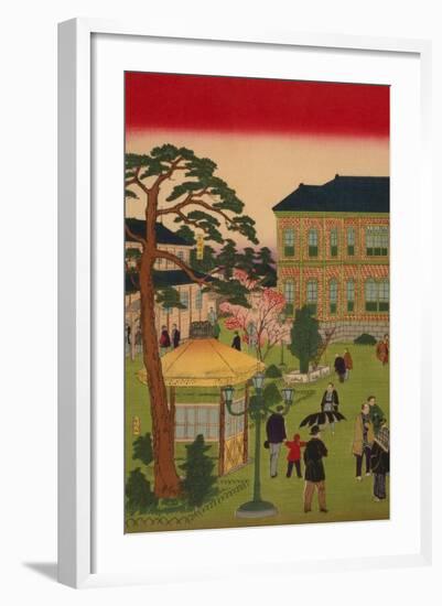 Second National Industrial Exhibition at Ueno Park No.1-Ando Hiroshige-Framed Art Print