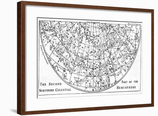 Second Part of the Star Chart of the Northern Celestial Hemisphere Showing Constellations, 1747-null-Framed Giclee Print