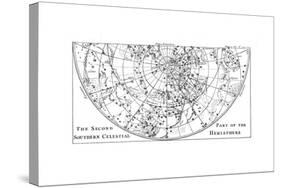 Second Part of the Star Chart of the Southern Celestial Hemisphere Showing Constellations, 1747-null-Stretched Canvas