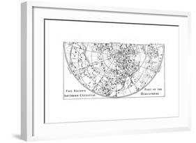 Second Part of the Star Chart of the Southern Celestial Hemisphere Showing Constellations, 1747-null-Framed Giclee Print