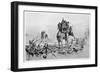 Second Punic War: Hannibal Crosses the Rhone with His Elephants Before Crossing the Alps into Italy-null-Framed Art Print