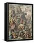 Second Punic War : Hannibal crossing the Alps,-Heinrich Leutemann-Framed Stretched Canvas