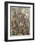 Second Punic War : Hannibal crossing the Alps,-Heinrich Leutemann-Framed Giclee Print