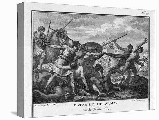 Second Punic War Scipio Africanus Defeats Hannibal at Zama in North Africa-Augustyn Mirys-Stretched Canvas