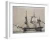 Second-Rank Ship with 74 Guns, Lithograph by Morel-Fatio, 19th Century-null-Framed Giclee Print