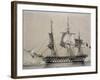 Second-Rank Ship with 74 Guns, Lithograph by Morel-Fatio, 19th Century-null-Framed Giclee Print