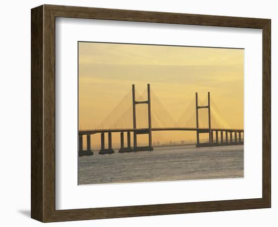 Second Severn Bridge, Avon, England, United Kingdom, Europe-Rainford Roy-Framed Photographic Print