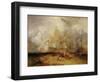 Second Sketch for 'The Battle of Trafalgar'-J. M. W. Turner-Framed Giclee Print