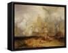 Second Sketch for 'The Battle of Trafalgar'-J. M. W. Turner-Framed Stretched Canvas