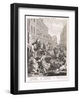 Second Stage of Cruelty, Plate II from the Four Stages of Cruelty, 1751-William Hogarth-Framed Premium Giclee Print