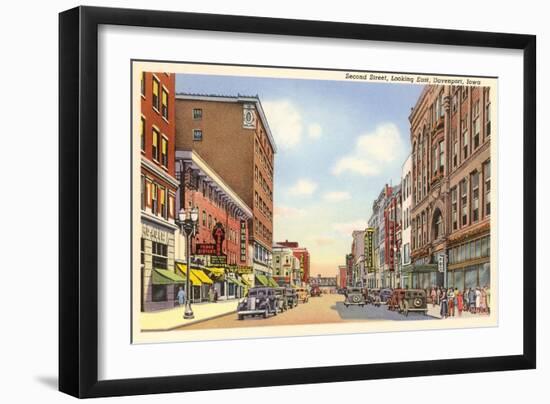 Second Street, Davenport, Iowa-null-Framed Art Print