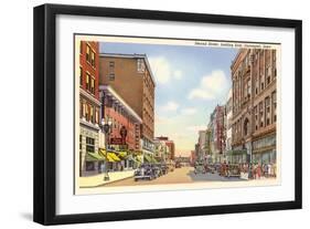 Second Street, Davenport, Iowa-null-Framed Art Print